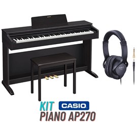 Kit Piano com Móvel AP270 e fone de ouvido Roland
