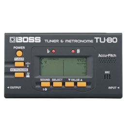 Afinador Boss Tuner Tu-80 Bk Boss - Preto (BK) Afinador Boss Tuner Tu-80 Bk Boss - Preto (BK)