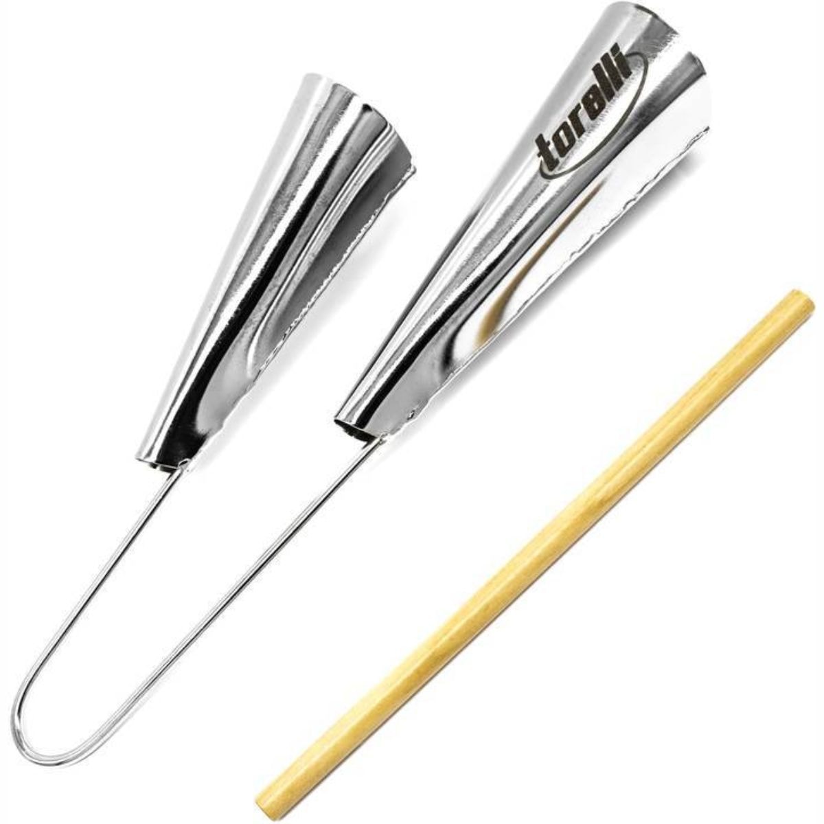 Agogô Duplo Grande Cromado Made in Brazil