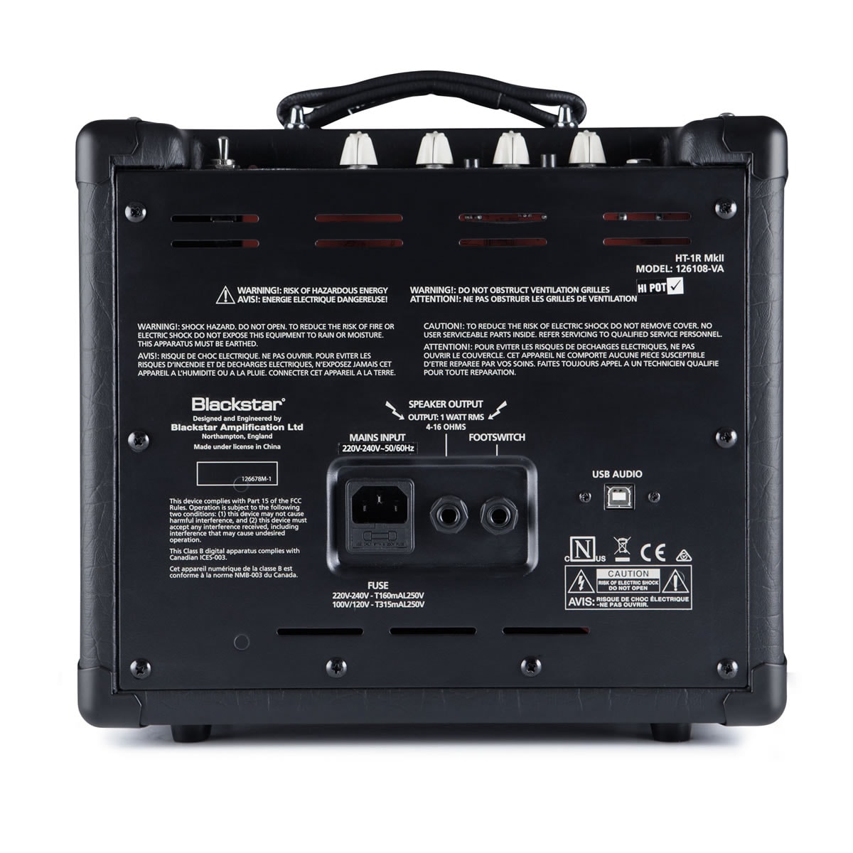 Amplificador Valvulado Blackstar para Guitarra HT-1R MKII com Reverb