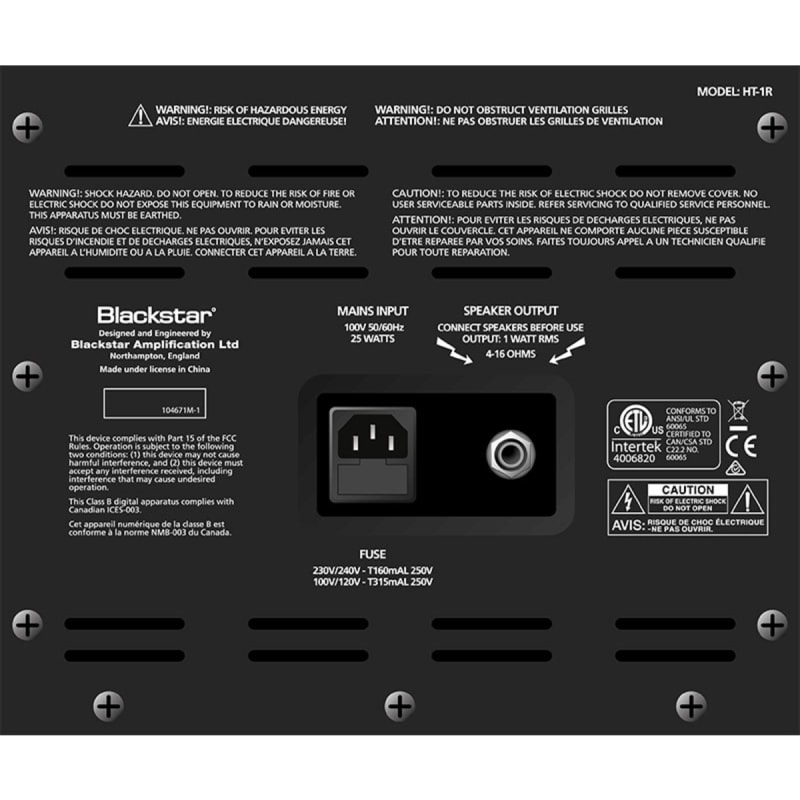Amplificador Valvulado para Guitarra HT 1R com Reverb
