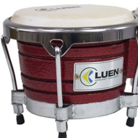 Bongô Luen 6"/7" Ripa Ferro Cromada Pele Animal 45002VM - Red Sparkle