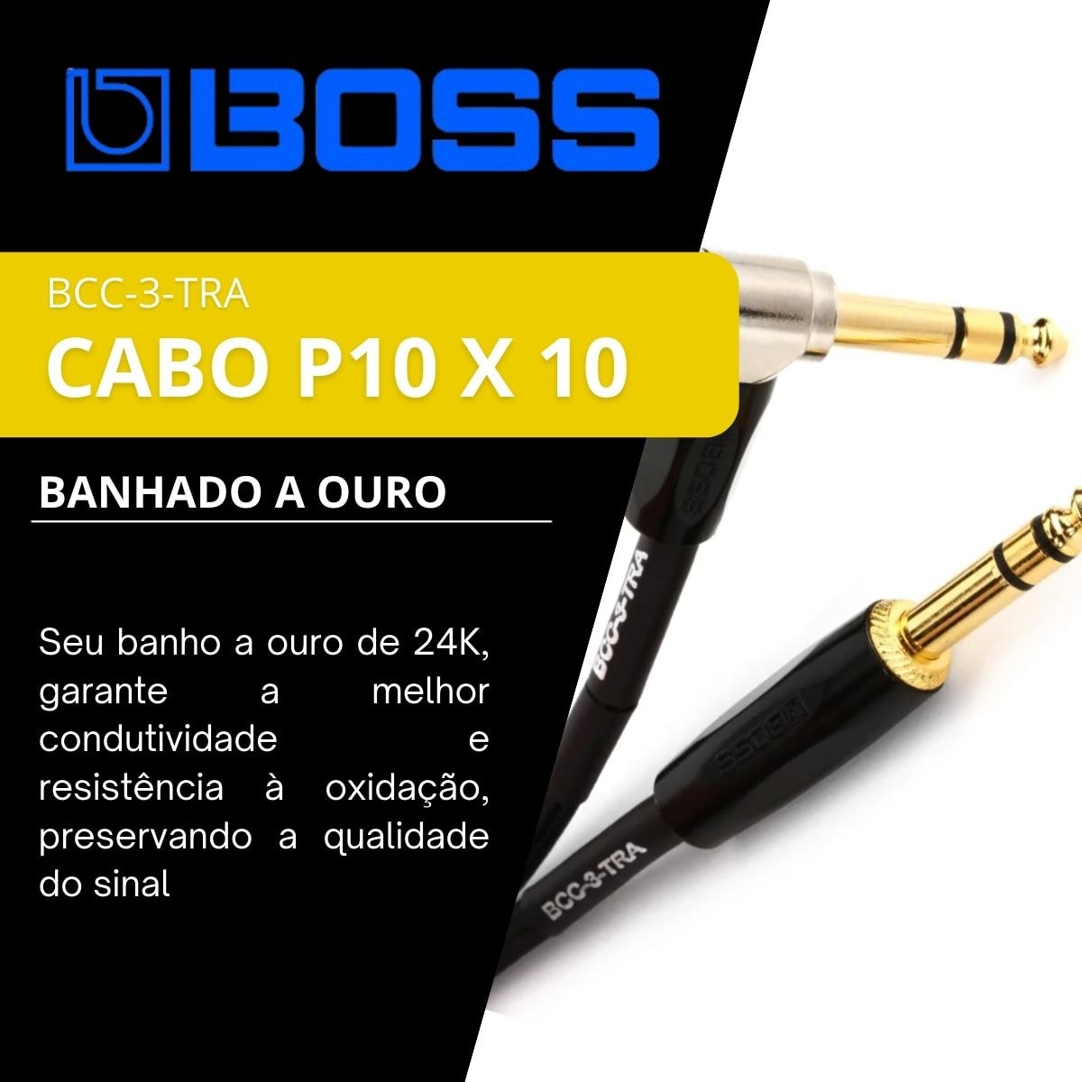 Cabo P2 x P2 TRS BOSS BCC-2-3535 60 cm Cabo P2 x P2 TRS BOSS BCC-2-3535 60 cm