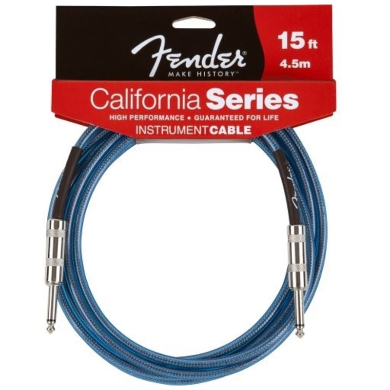 Cabo para Instrumento P10 Reto-P10 Reto California Séries 4,57m Fender - Azul (Laked Placid Blue) (502)