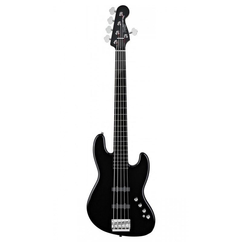 Contrabaixo Jazz Bass Ativo 5 Cordas Deluxe Squier By Fender - Preto (Black) (506)