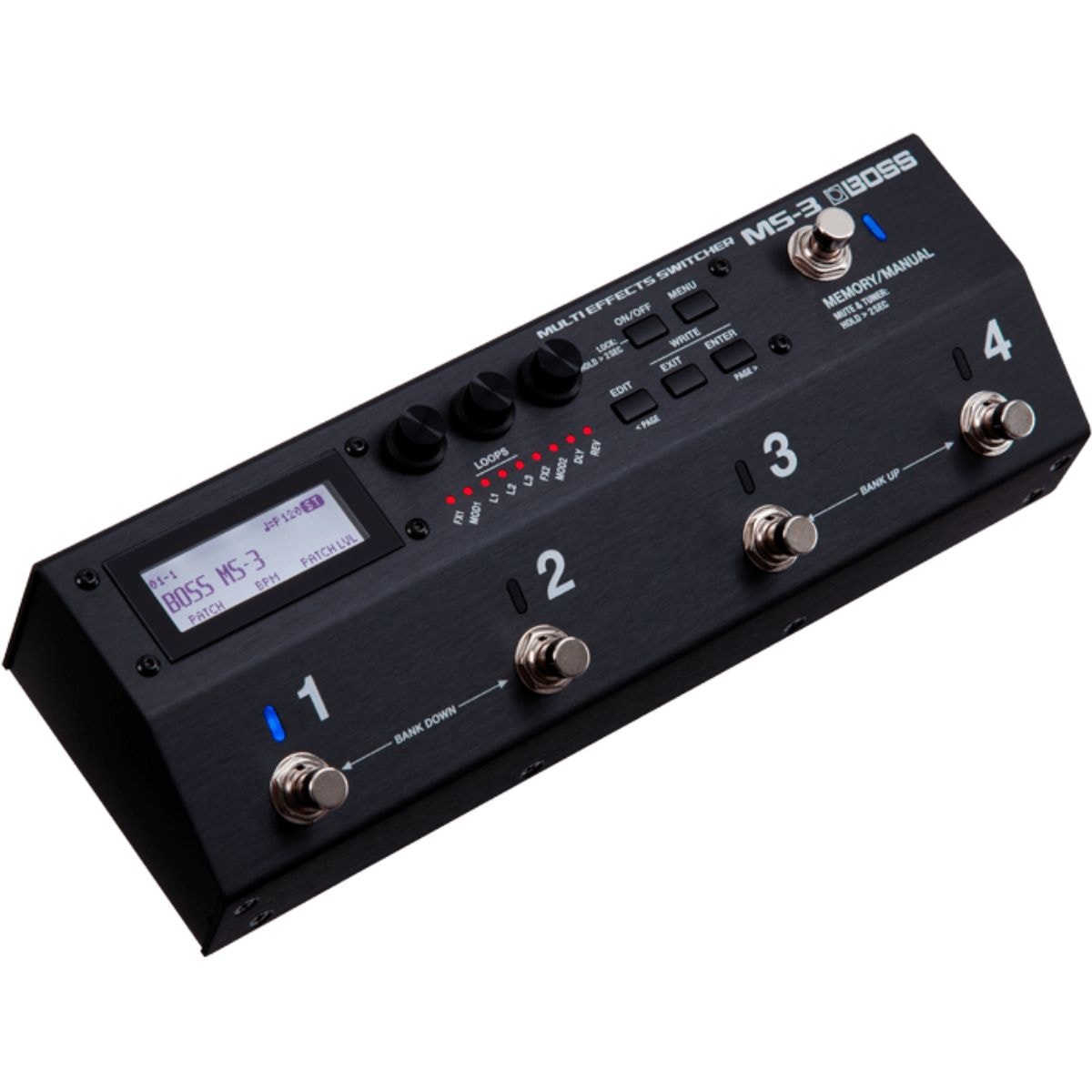BOSS MS-3 スイッチャー Controlador e Multiefeitos BOSS MS-3 Multi Effect Switcher
