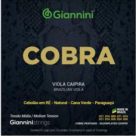 Corda Giannini para Viola Cv82m Bronze 80/20 Cebolão em Ré