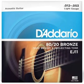 Corda para Violão de Aço EJ11 Bronze 80 20 (.012) D'Addario