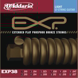 Corda para Violão de Aço Exp38 (12 Cordas) (.010) D'Addario Corda para Violão de Aço Exp38 (12 Cordas) (.010) D'Addario