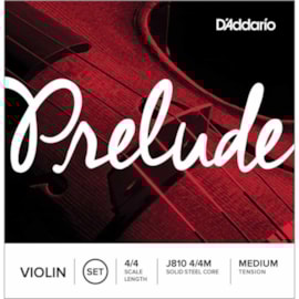 Encordamento para Violino Prelube J810 4/4 Jogo de Cordas D'Addario Encordamento para Violino Prelube J810 4/4 Jogo de Cordas D'Addario