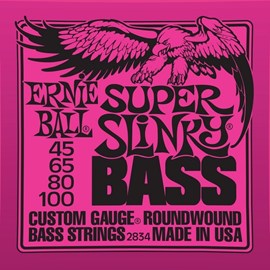 Encordoamento Ernie Ball de Contrabaixo 4 Cordas  045-100 Super Slinky