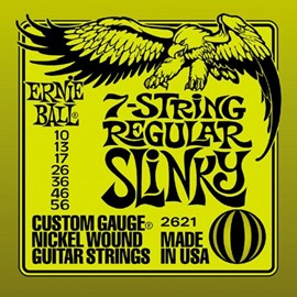 Encordoamento Ernie Ball para Guitarra 7 Cordas 0.10-0.56 Nickel Slinky
