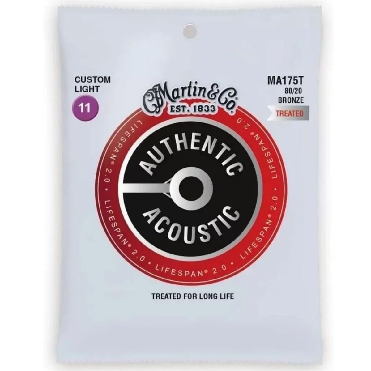 M*e様 B. 'Domingos Martins' Original Clon Encordoamento Martin Violão Aço MA175T Bronze 80/20 Lifespan 2.0