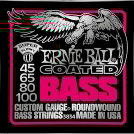 Encordoamento para Contrabaixo 4 Cordas Coated Super Slinky 0.045-0.100 Ernie Ball Encordoamento para Contrabaixo 4 Cordas Coated Super Slinky 0.045-0.100 Ernie Ball