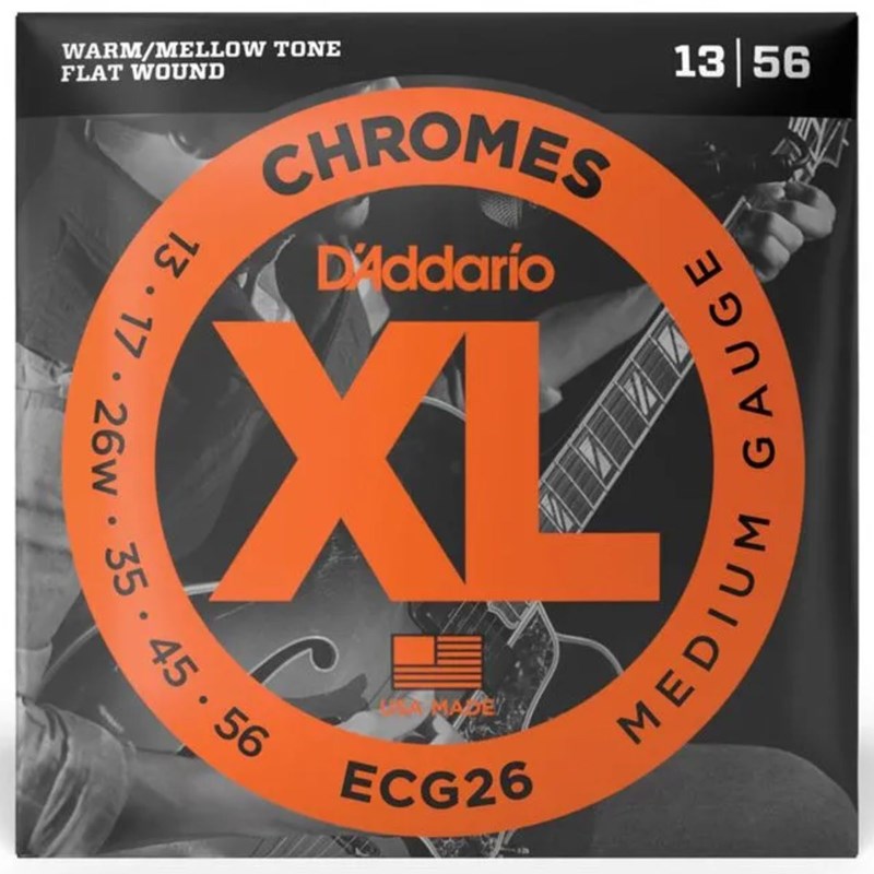 Encordoamento para Guitarra Chromes Ecg26 Medium 0.013-0.056 Jogo de Cordas D'Addario