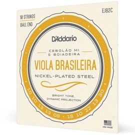 Encordoamento para Viola D'addario EJ82C Cebolão MI/Boiadeira
