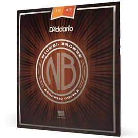 Encordoamento para Violão Aço 10-47 D'Addario Nickel Bronze NB1047