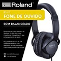 Fone de Ouvido Over Ear Roland RH-5 Plug Banhado e Adaptador