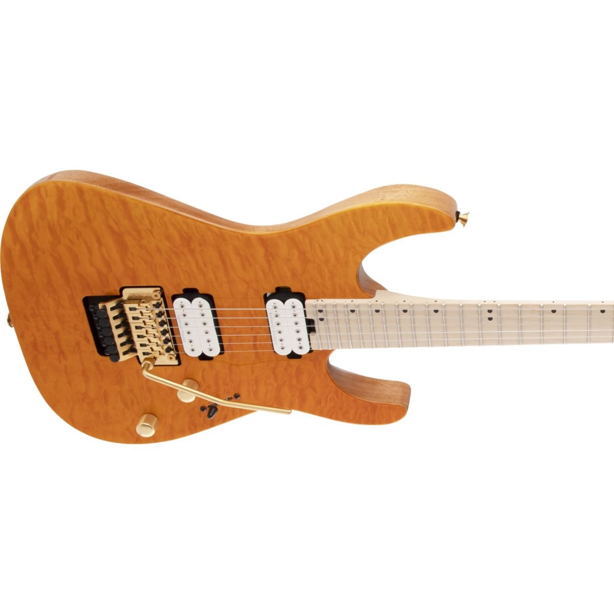 ギター CHARVEL Pro-Mod DK24 HH FR M Guitarra Charvel Pro-Mod DK24 HH FR M - Dark Amber