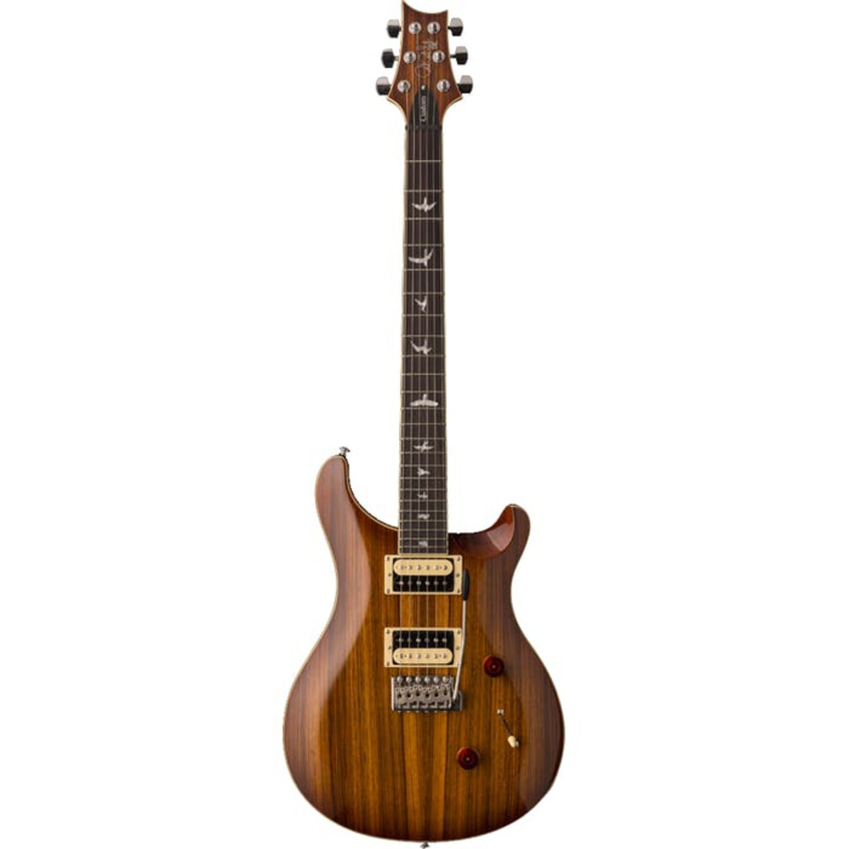 【美品】PRS SE custom 24 ZEBRA wood Guitarra Custom 24 Exotic Top - Zebra Wood - Vintage Sunburst