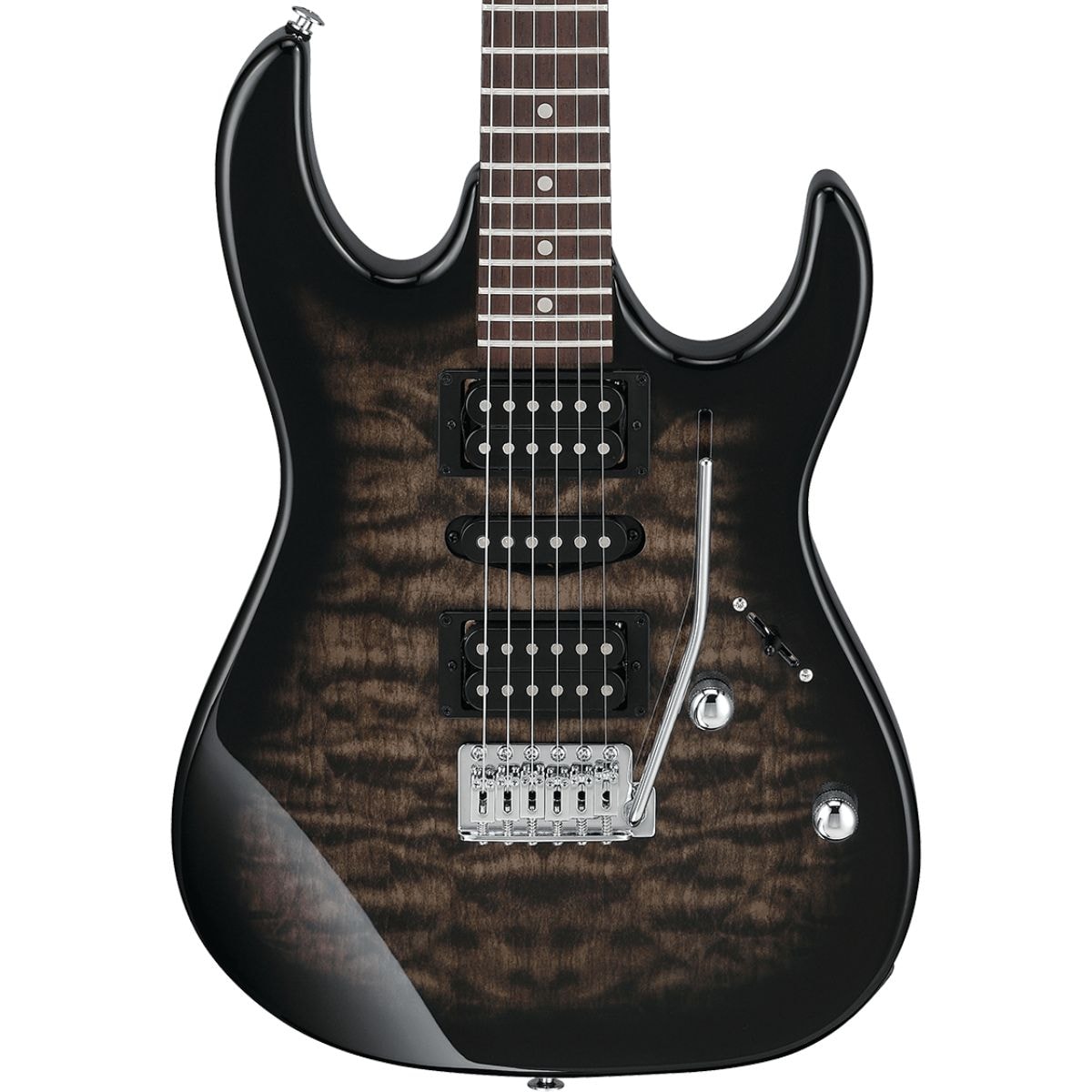 Guitarra Ibanez Gio GRX70QA - Transparent Black Sunburst