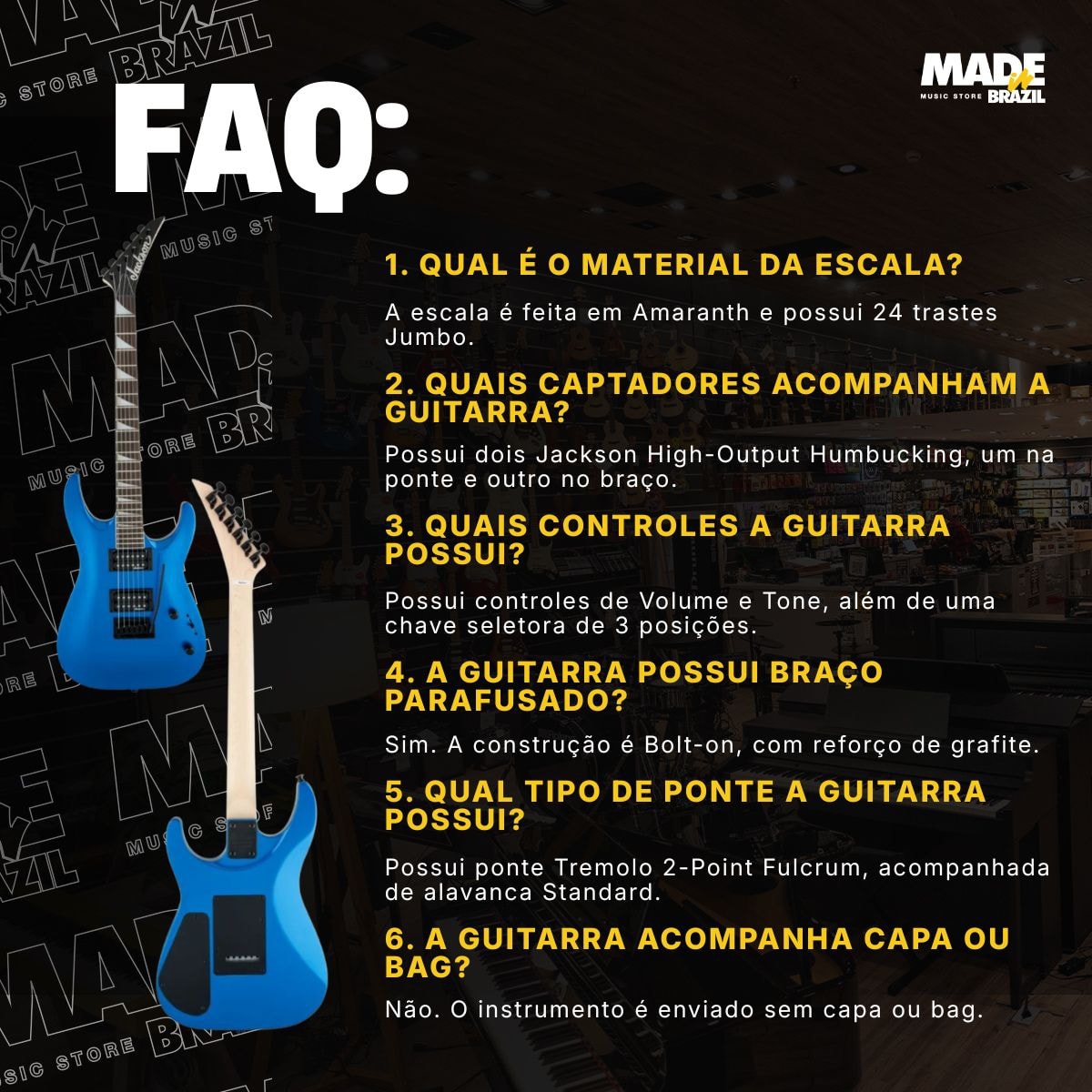 Guitarra Jackson JS Series Dinky Arch Top JS22-7 DKA HT - Satin Black