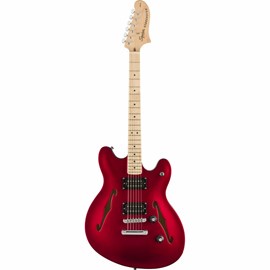 Guitarra Semi Acústica Starcaster Affinity Series Maple Neck Squier By Fender - Vermelho (Candy Apple Red) (09)