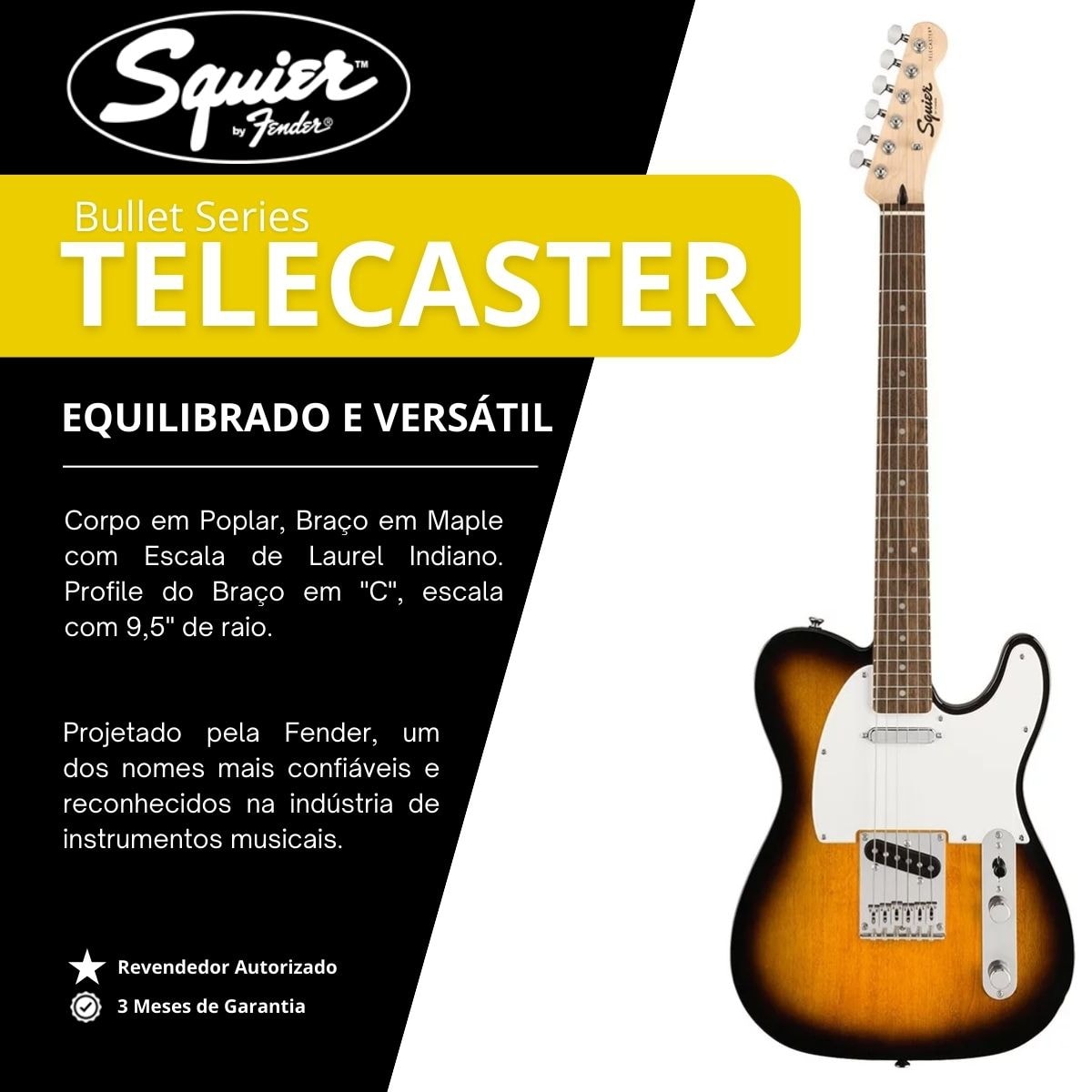 Guitarra Squier Telecaster Bullet - Brown Sunburst