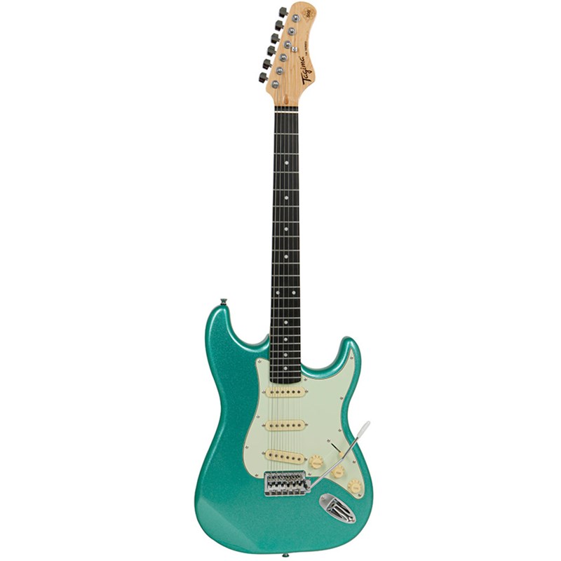 Guitarra Woodstock Series TG-500 de Escala Clara Escudo Mint Green