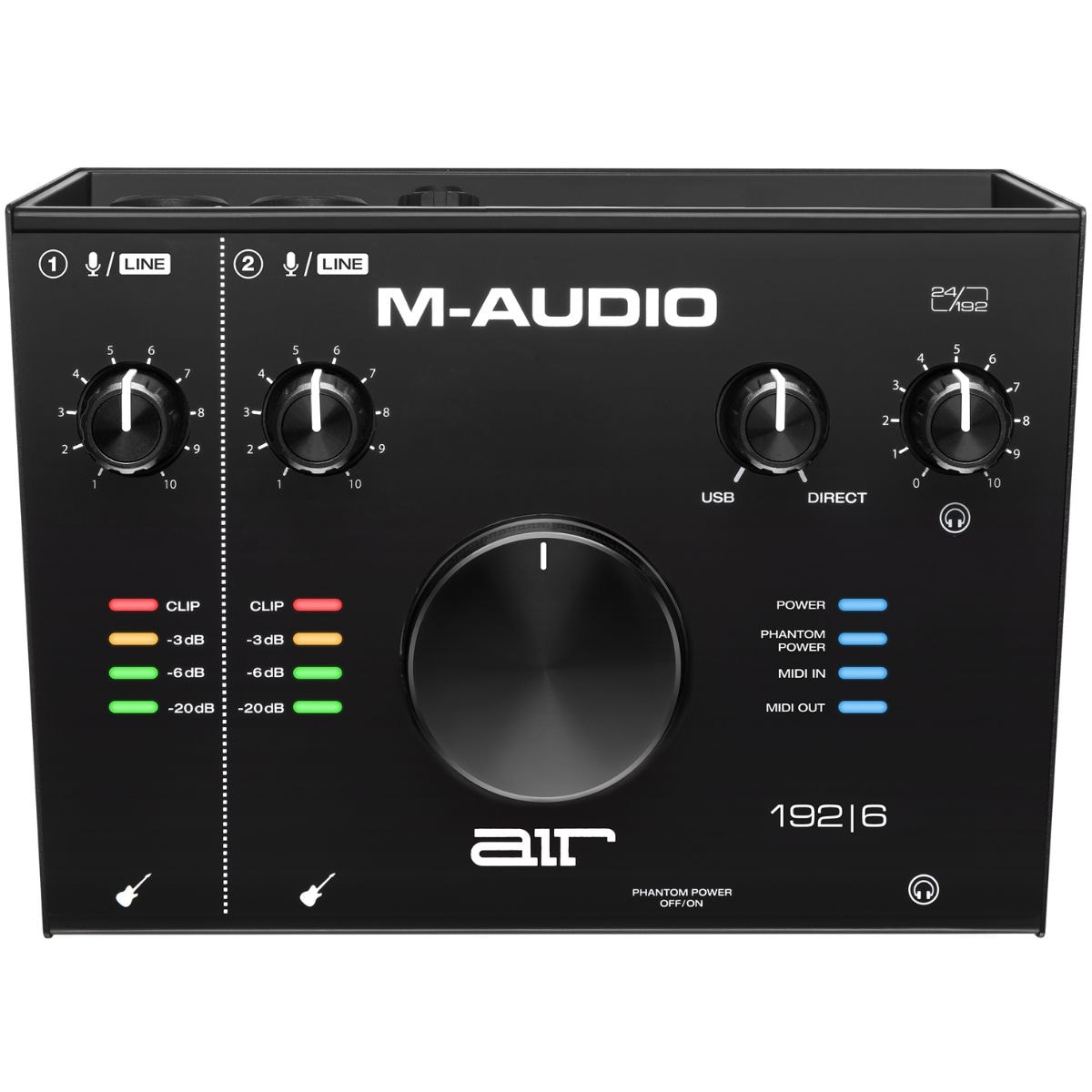Interface de Áudio USB M-Audio com 2 Canais e Midi IN/OUT AIR 192|6