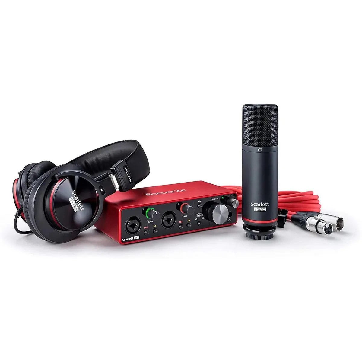 Kit de Interface Focusrite Scarlett 2I2 Studio 3ª Geração