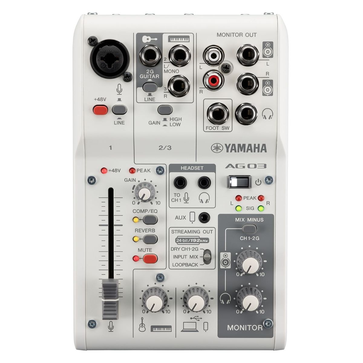 【10％OFF】 Áudio de Interface Kit Yamaha Branco - LSPK MK2 AG03 DJ機材