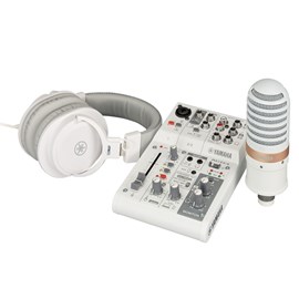 Kit Interface de Áudio Yamaha AG03 MK2 LSPK - Branco