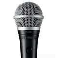 Microfone Dinâmico Cardiode Shure PGA48-LC com Estojo e Clip