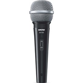 Microfone Dinâmico Cardióide para Vocal SV100 Shure - Preto (BK)