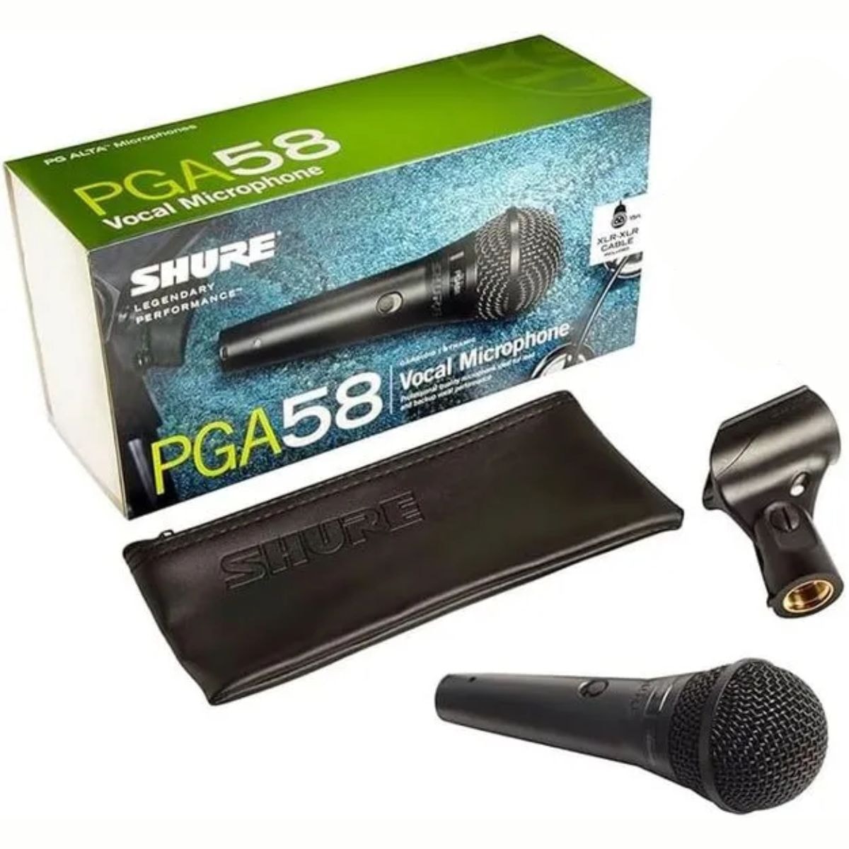 Microfone Dinâmico Shure Cardioide PGA 58-LC