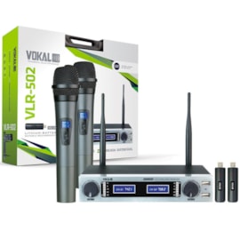 Microfone Duplo Bastao Bateria de Litium Vlr502 Vokal Microfone Duplo Bastao Bateria de Litium Vlr502 Vokal