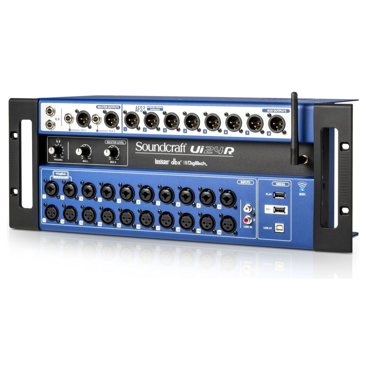 Mixer Digital Soundcraft UI24R de 24 Canais Gravador USB Multi