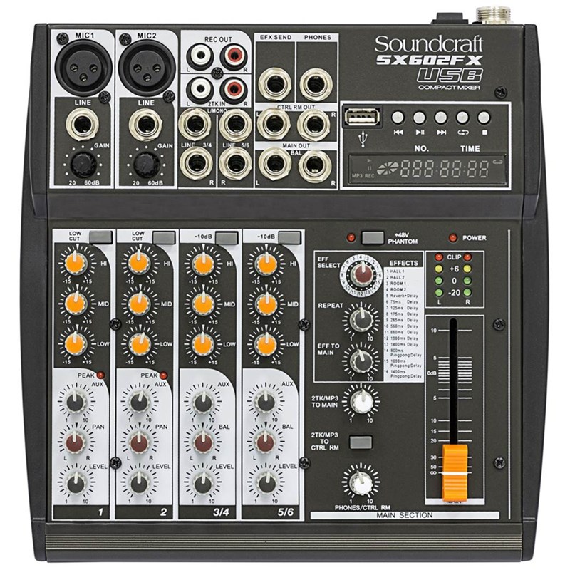Mixer SX602 FX USB Soundcraft