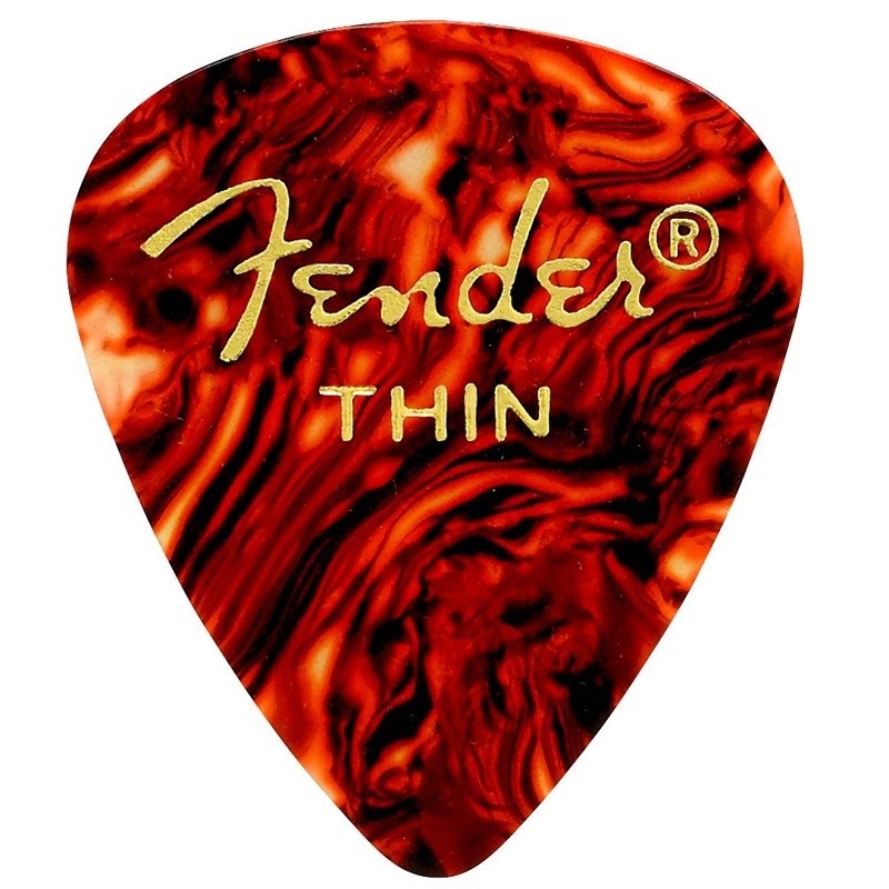 Pack com 12 Palhetas Fender 351 Shell Thin Fender