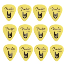 Pacote com 12 Palhetas Fender 351 Rock On - Medium 73mm Fender Pacote com 12 Palhetas Fender 351 Rock On - Medium 73mm Fender