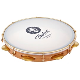 Pandeiro 12" Formica C/ Aro Dourado Pele Leitosa Timbra Pandeiro 12" Formica C/ Aro Dourado Pele Leitosa Timbra