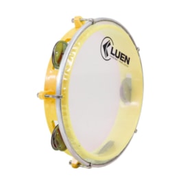 Pandeiro ABS Amarelo Júnior Pele Cristal 08" Luen Pandeiro ABS Amarelo Júnior Pele Cristal 08" Luen