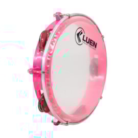Pandeiro ABS Rosa Júnior Pele Cristal 08" Luen Pandeiro ABS Rosa Júnior Pele Cristal 08" Luen