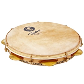 Pandeiro Timbra 10" Choro com Aro Dourado Pele Couro Timbra Pandeiro Timbra 10" Choro com Aro Dourado Pele Couro Timbra