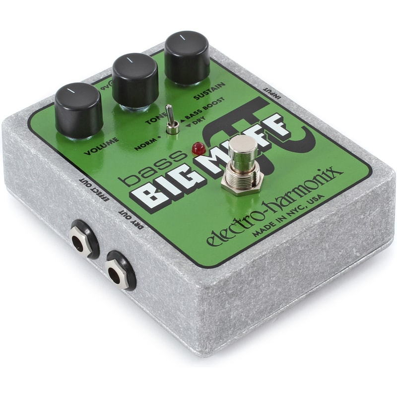 Pedal Bass Big Muff Pi Distortion Sustainer para Contrabaixo