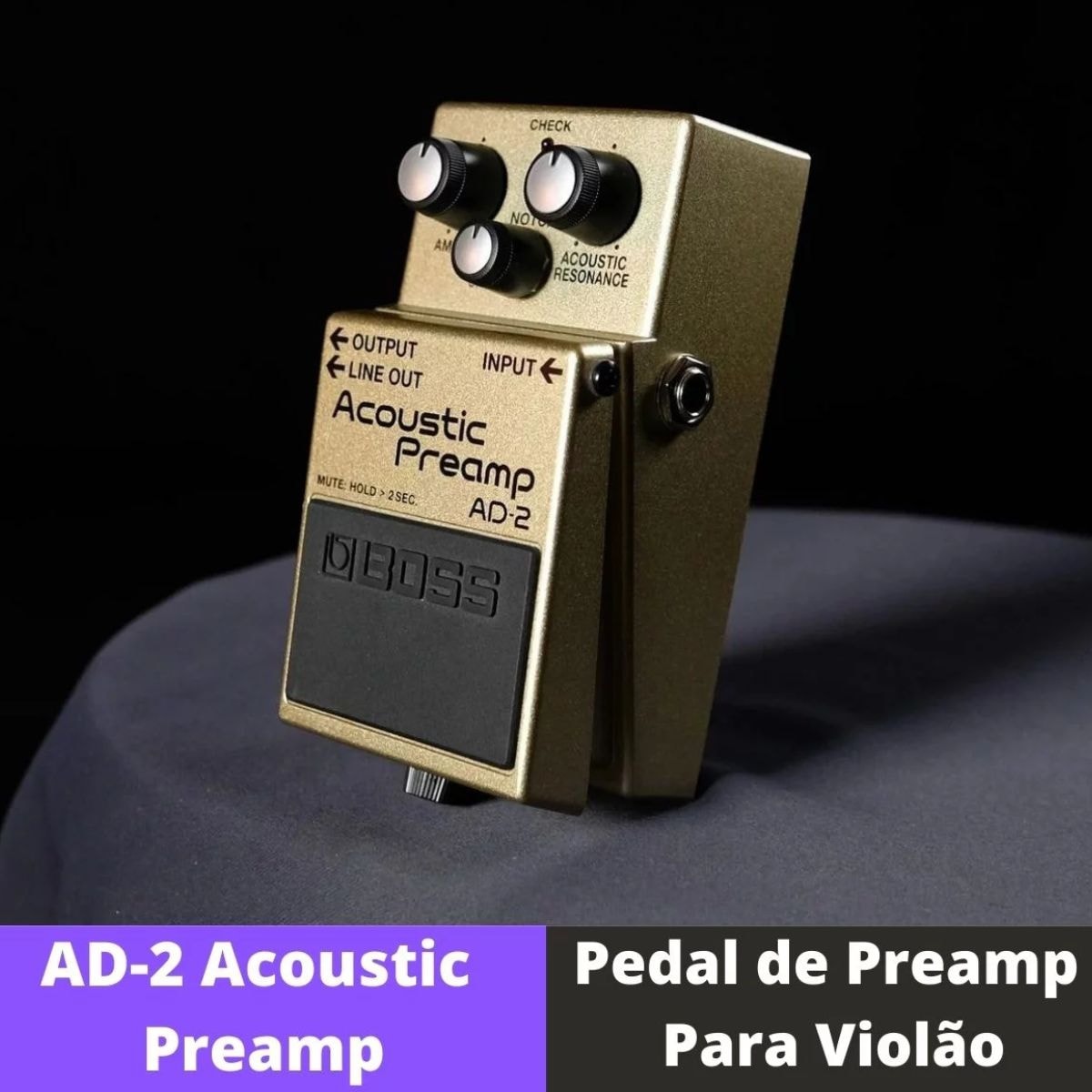 Pedal BOSS AD-2 Acoustic Preamp Pré Amplificador para Violão