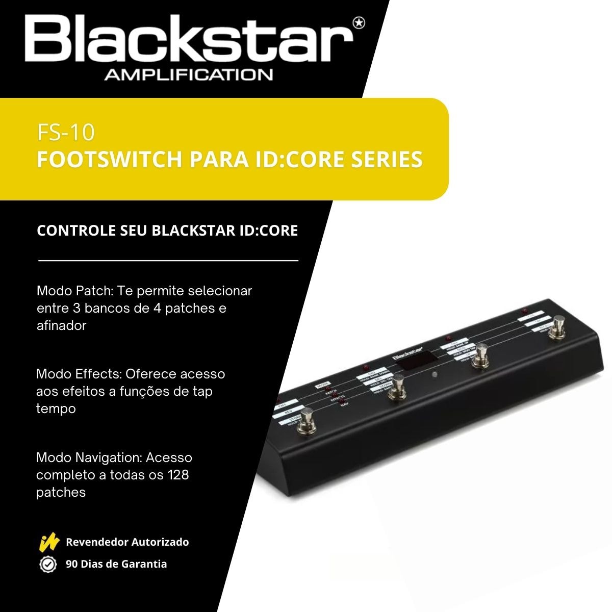 Pedal de Controle Footswitch FS10 para Amplificadores Blackstar ID