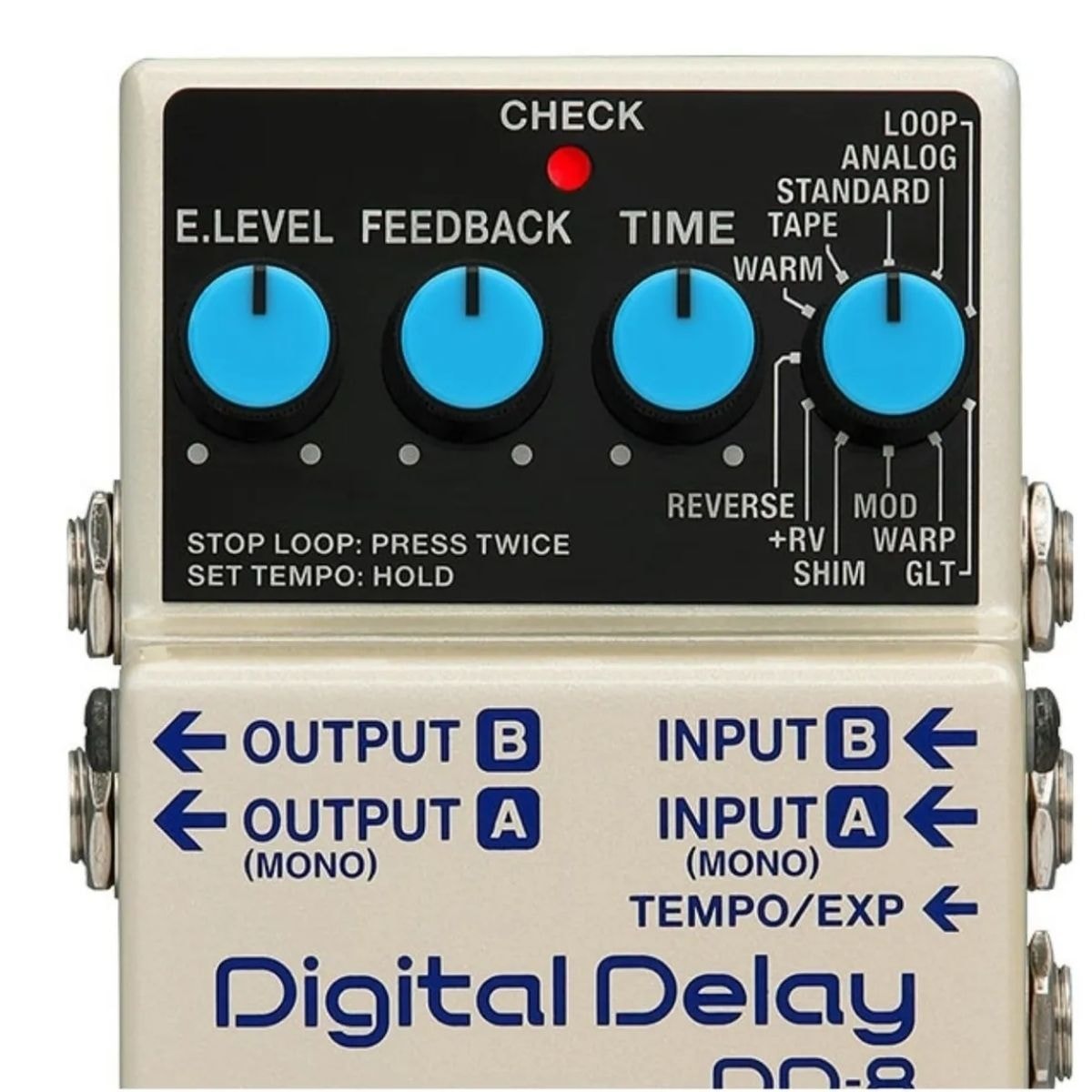 Pedal de Delay Boss DD-8 Estéreo para Guitarra Baixo Violão Teclado