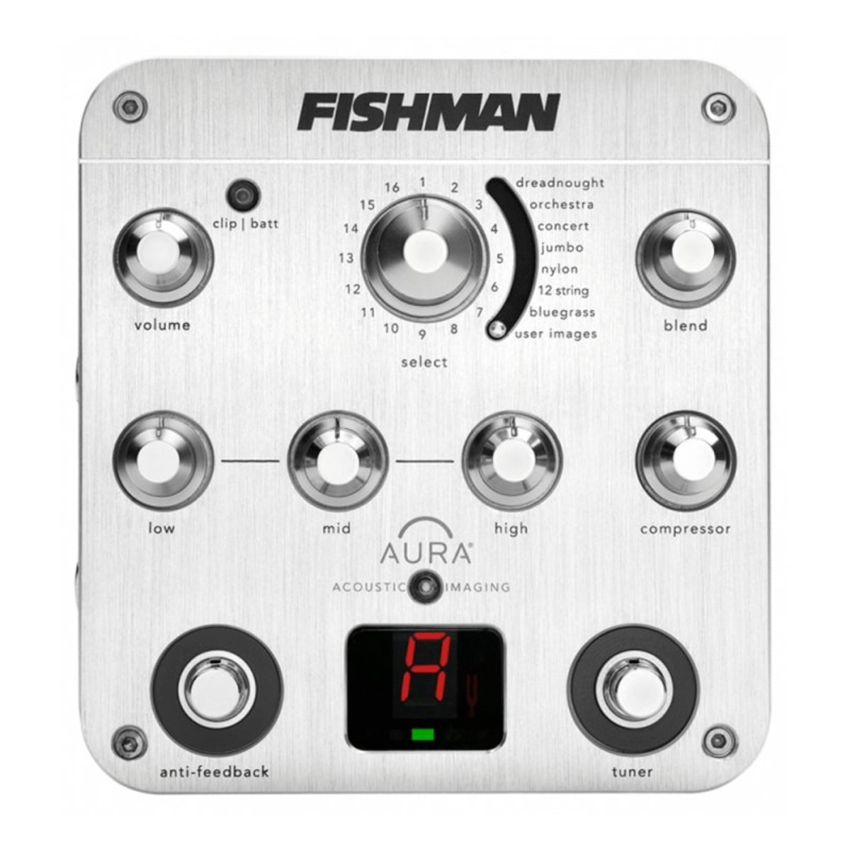 FISHMAN AURA Spectrum DI プリアンプ ギターエフェクター Pedal Para Violão Aura Spectrum DI Preamp PRO-AUR-SPC